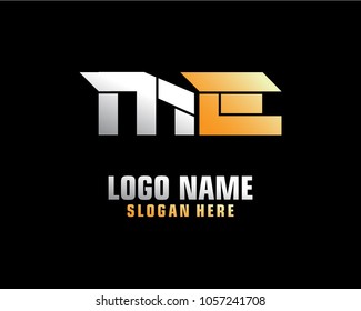 Initial letter M E logo template vector