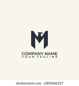 Initial Letter M eagle logo vector