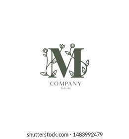 initial letter M elegant logo icon template. For garden company, boutique logo, resort, interior designer logo template