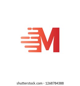 Initial Letter M Fast Logo Design - Elements