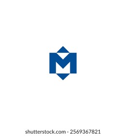 Initial letter M flat logo. Marketing and investment. Business and Marketing Logos. Flat Vector Logo Design economical