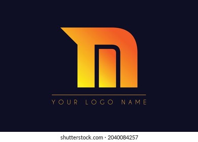 Initial Letter M Font with Gradient Color  icon logo design illustration  symbol vector 