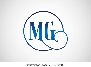 Initial Letter M G Logo Design Vector. Graphic Alphabet Symbol For Corporate Business Identity