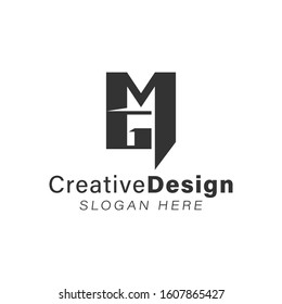 Initial letter M G Modern Logo Ideas. Inspiration logo design. Template Vector Illustration. Isolated On White Background