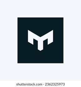 Initial letter M gaming esports style logo template
