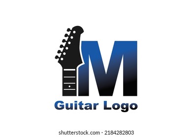 initial Letter M guitar  logo