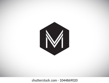 Initial Letter M Hexagonal vector Logo