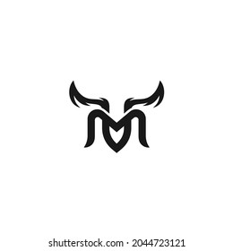Initial Letter M horn Logo Design Inspiration
