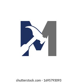 initial letter m hummer logo vector