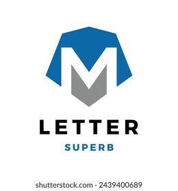 Plantilla de diseño de logotipo de icono de letra inicial M