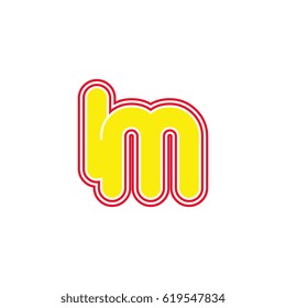 initial letter i and m. im monogram outline logo