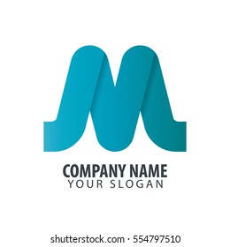 Initial Letter M Isolated Design Logo