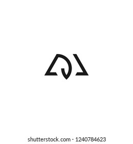 Initial Letter M Leaf Logo Template Design