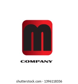 Initial Letter M Linked Design Logo - Vector