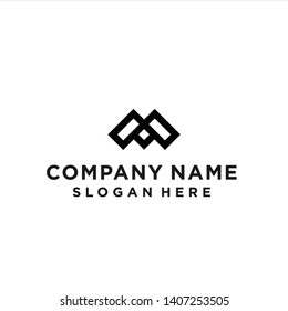 initial letter m logo design vector illustration template