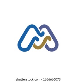 Initial letter m logo design template