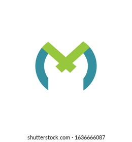 Initial letter m logo design template