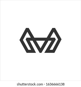 Initial letter m logo design template