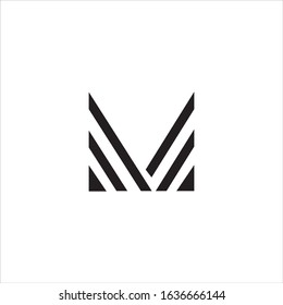 Initial letter m logo design template