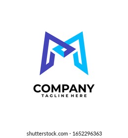 initial letter M logo design vector inspiration