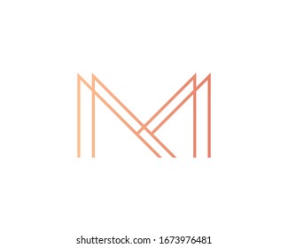 Initial letter M logo design template vector