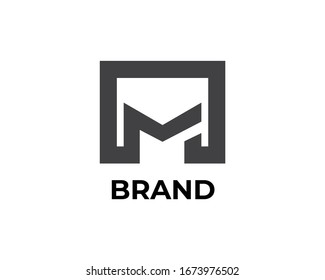 Plantilla de diseño del logotipo M de letra inicial vectorial