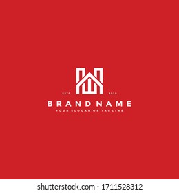 initial letter m logo design vector template