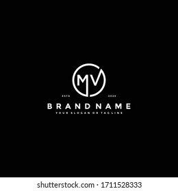 letra inicial m logotipo diseño vectorial plantilla
