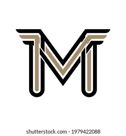Initial Letter M logo design for personal branding