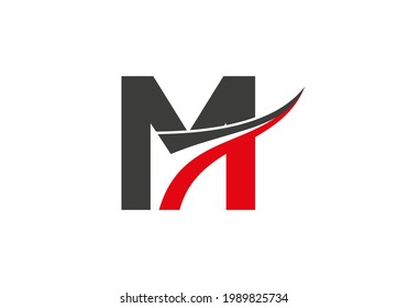 Initial letter M logo design. Modern letter M logo design vector with modern trendy