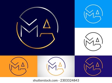 Letra inicial M Un vector de diseño de logotipo. Símbolo gráfico de alfabeto para identidad empresarial