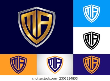 Initial Letter M A Logo Design Vector. Graphic Alphabet Symbol For Corporate Business Identity