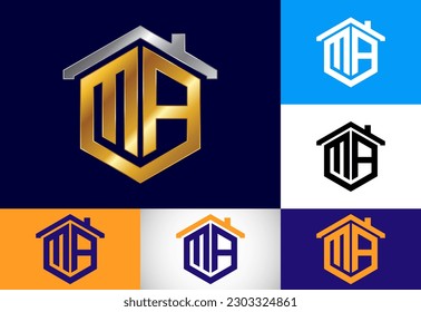 Initial Letter M A Logo Design Vector. Graphic Alphabet Symbol For Corporate Business Identity