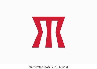 Vectoring-Zeichen für das Design des Logos mit Anfangsbuchstaben M 