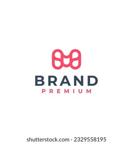 diseño del logotipo de letra inicial m