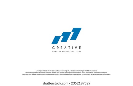 Initial letter M logo design vector illustration. Letter M Marketing and investment icon. Usable for Business and Marketing Logos. Flat Vector Logo Design Template Element.