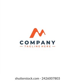 initial letter m logo design