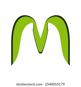 Diseño inicial del logotipo de la letra M. M Diseño de Logo. Símbolo de la letra M.
Letra M. Letra inicial.