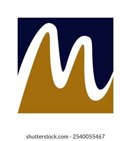 Diseño inicial del logotipo de la letra M. M Diseño de Logo. Símbolo de la letra M.
Letra M. Letra inicial.