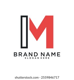Initial letter M logo design with modern concept