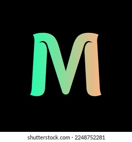 Initial letter M logo gradient vibrant colors