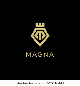 initial letter of the M logo icon, inspiring logo designs for companies Vector