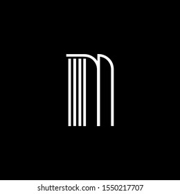 Initial Letter M logo icon abstract techno line design concept for business or brand identity.