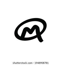 initial letter M logo or icon monogram. EPS 10