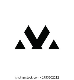 initial letter M logo or icon. EPS 10