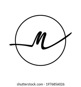 initial letter M logo or icon monogram. EPS 10