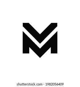initial letter M logo or icon monogram. EPS 10