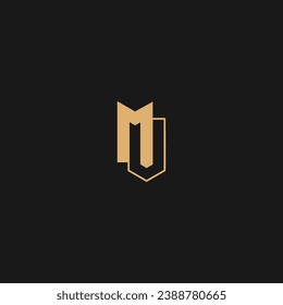 Initial letter M logo or M minimal logo vector design template,
