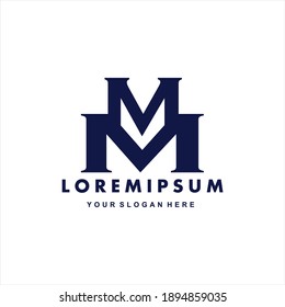 Anfangsbuchstaben M Logo Symbol. M Design-Element, Anfangsbuchstabe M Logo-Symbol, ursprüngliche Logo-Vorlage