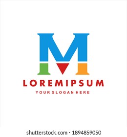 Initial letter M logo symbol. M design element, initial Letter M logo Icon, Initial Logo Template